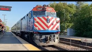 UP-NW Metra Trains in Edison Park, September 15