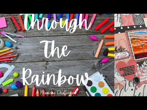 How to Scrapbook a Sunset | Through the Rainbow 2.0 Coral #throughtherainbow #scrapbook #papercrafts