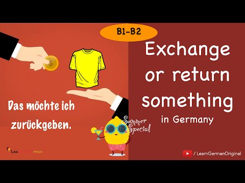 Exchange or return something | zurückgeben oder umtauschen | Deutsch im Alltag | Learn German |B1-B2