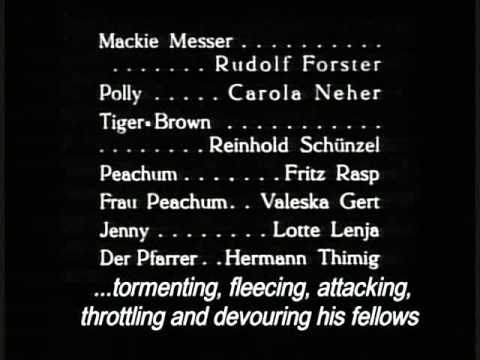 Wovon Lebt Der Mensch, from Der Driegroschenoper / The Threepenny Opera (English subs)