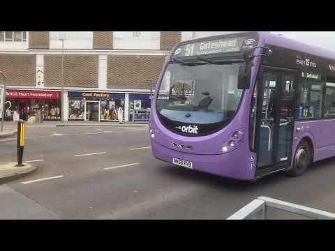 Go North East East Gateshead Orbit 51 arriving at Gateshead Interchange