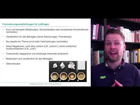 Qualitative Forschung: Entwicklung eines Interviewleitfadens, Leitfragen für ein Leitfadeninterview