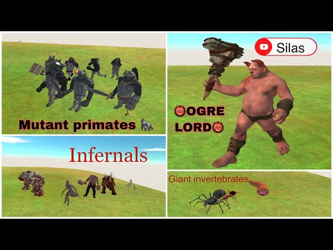 👹OGRE LORD vs MUTANT PRIMATES🦍|| INFERNALS,GIANT INVERTEBRATES.Animal Revolt Battle Simulator