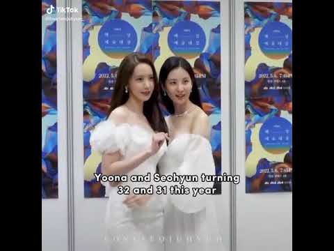 yoona and seohyun [girls' generation] turning 32 and 31 this year and them at 20 and 19🍨 #shorts