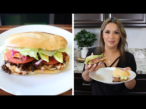 How to Make the Best Torta de Carne Asada with Refried Beans Easy to follow Recipe