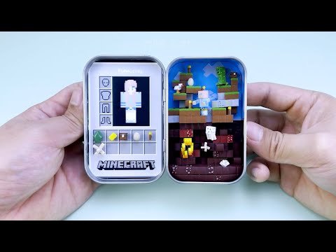 Making Tiny Minecraft World Box: Bee Farm Vs Nether - Clay ASMR