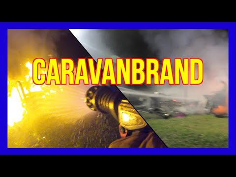 Caravanbrand  VOLUNTEERS DUTCH FIREFIGHTERS