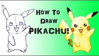 EASY - How to draw Pikachu!  ピカチュウ- (Flash/Photoshop with guide)