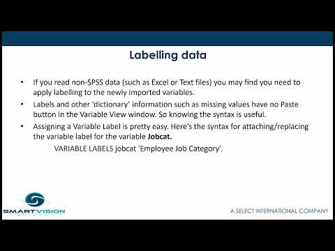 Getting started with SPSS syntax