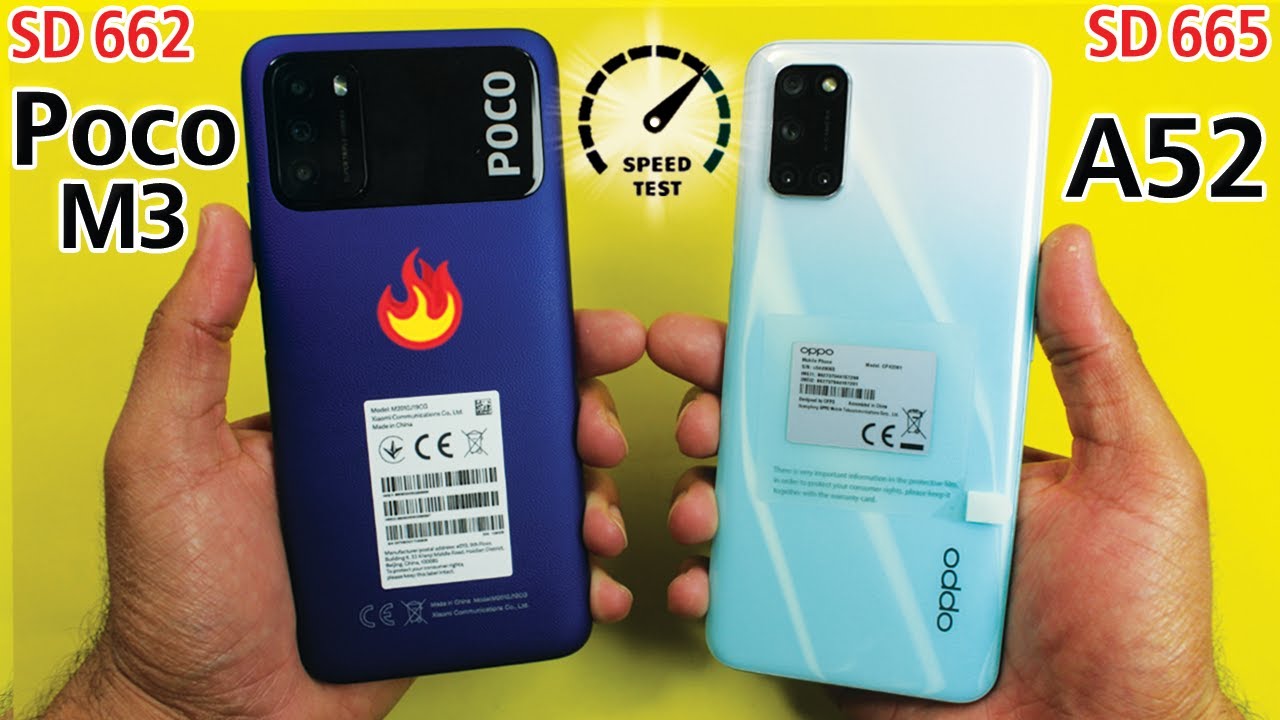 Xiaomi Poco M3 vs Oppo A52 Speed Test! | SD 662 vs SD 665 😱