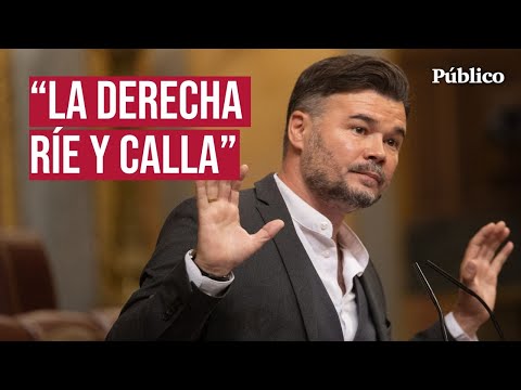 Rufián silences the right in Congress: "Curious patriots"