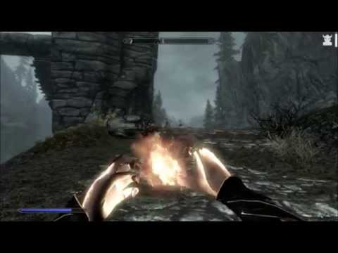 Skyrim - Taking bridge as pure mage. No weapons or potions