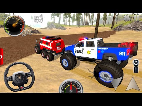 Juegos De Carros - Police car, Fire Truck Xtreme Off-Road #2 - Offroad Outlaws Android Gameplays