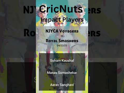 NJYCA Voyagers vs Royal Smashers - 4/22/2023 - NJ U15 Div A -  USA Cricket Junior Pathway