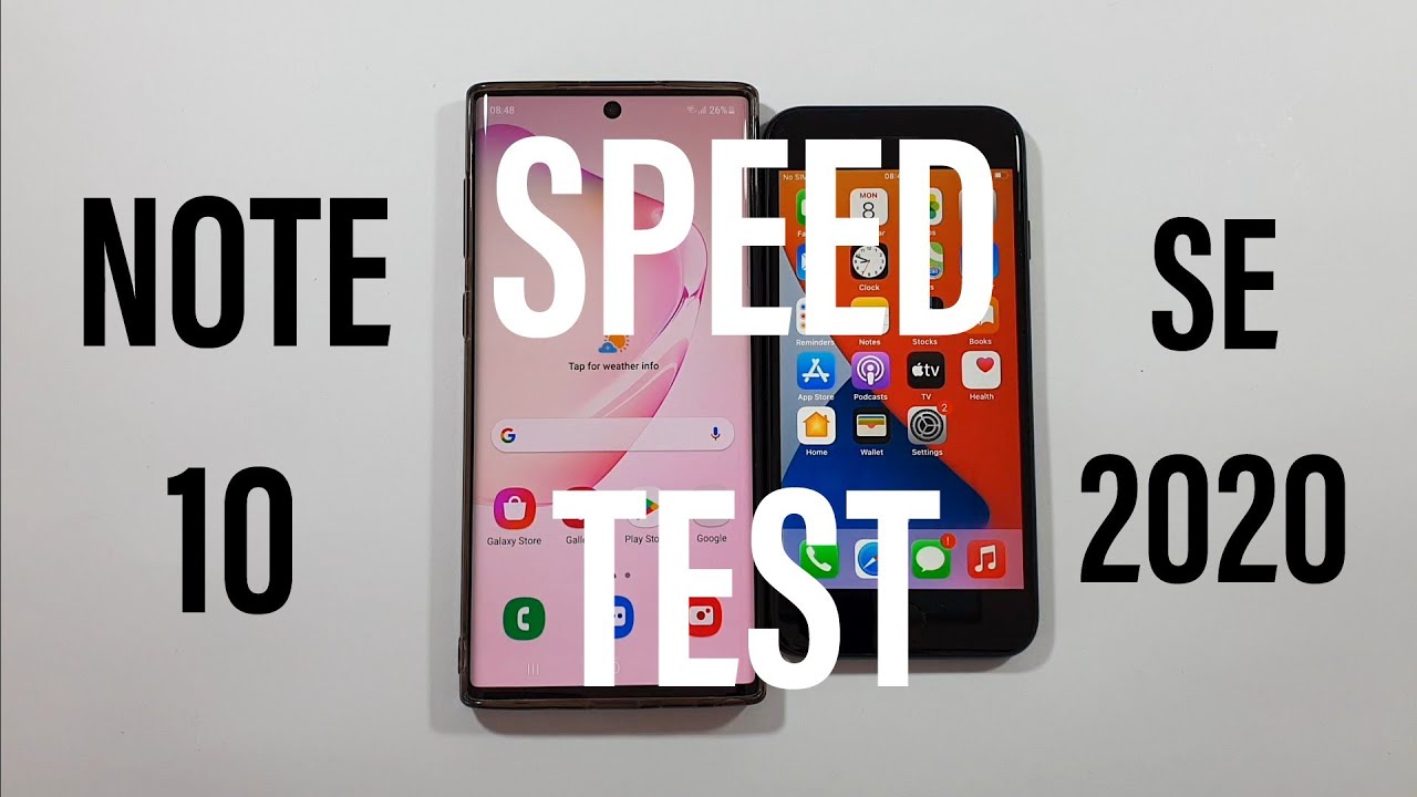 Samsung Note 10 vs Iphone SE 2020 Comparison Speed Test