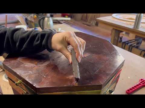 Precious antique wine cooler restoration