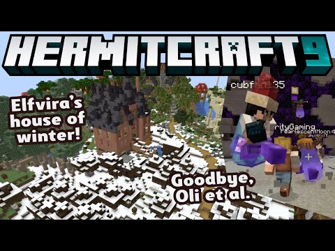 HermitCraft 9 ep 51! Prank or present! Goodbye, Oli et al. Elfvira's house of winters!