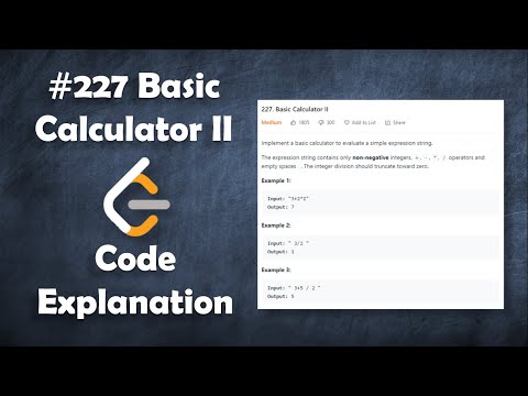 Leetcode 227 Basic Calculator Ii Java