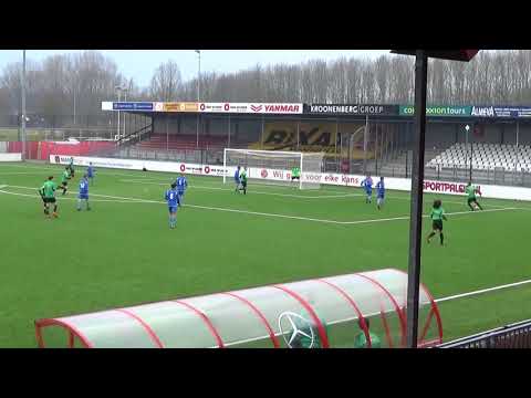 Holland Cup 6e wedstrijd JU19  FC Almere - Matlock Town (Eng)  3-2 Doelpunt Bas