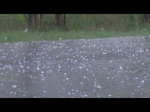 Hail and Lightning in Severe Thunderstorm,  Barron County, WI - 5/18/2022