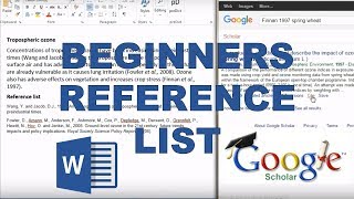 How to make a reference list for beginners