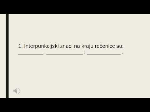 III razred osnovne škole - Pravilna upotreba znakova interpunkcije (provjera znanja)