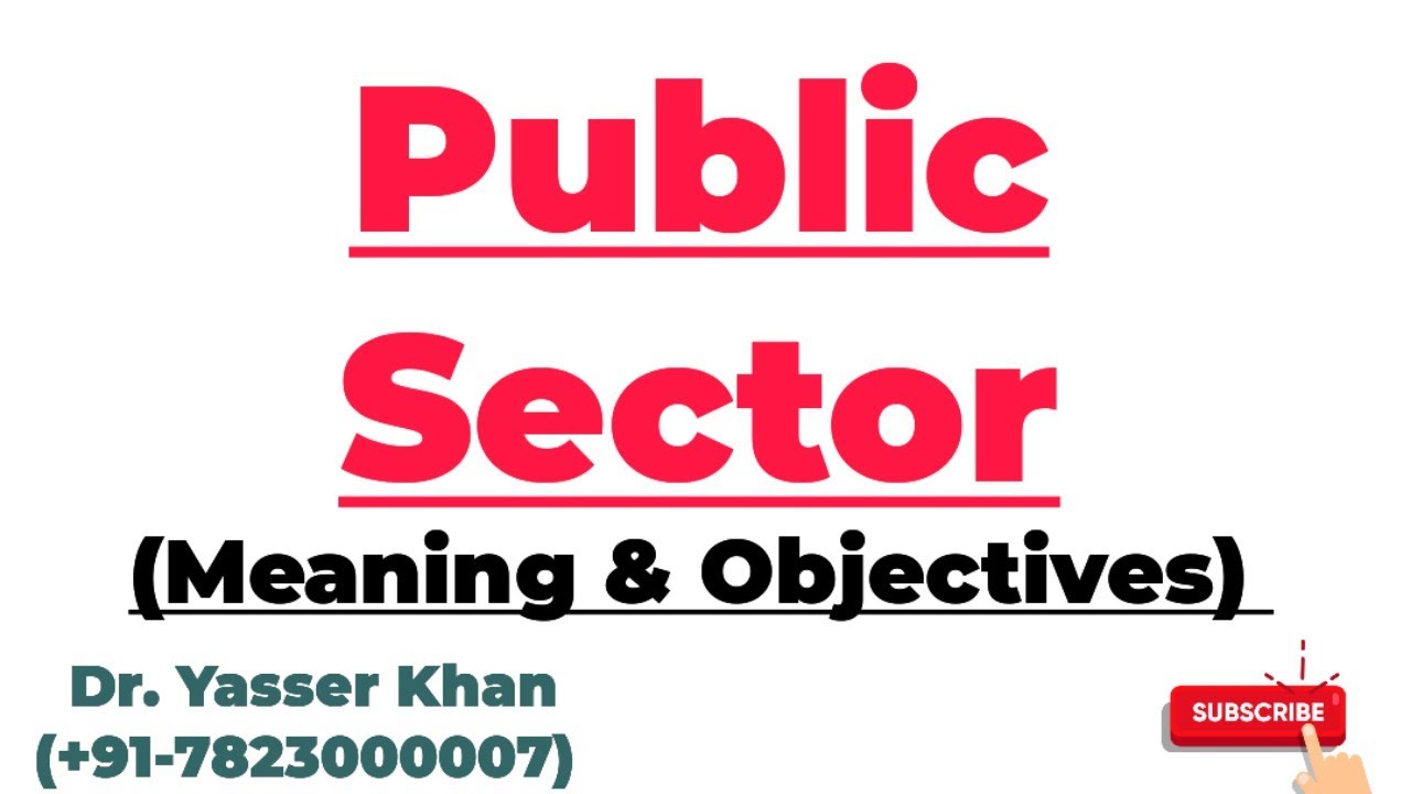 Public Sector | Meaning Of Public Sector | Objectives Of Public Sector | Economics | Indian Economy