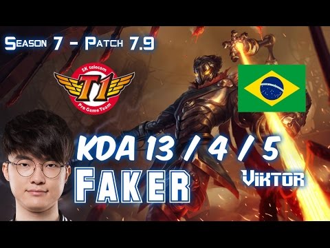 SKT T1 Faker VIKTOR vs TALIYAH Mid - Patch 7.9 BR Ranked