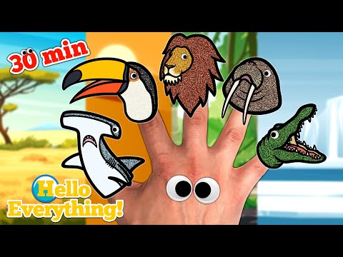 Dinosaurs and Animals Finger Family | Kids Songs and Nursery Rhymes | 30 mins Collection