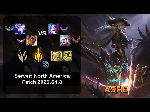 Ashe ADC + Rell vs Jinx + Janna - NA Challenger - Patch 25.S1.3