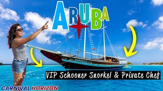 First-Time Snorkeling in Aruba! 🤿 VIP Schooner Cruise w/ Private Chef | Carnival Horizon