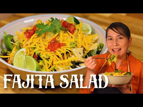 Zesty Chicken Fajita Salad with Creamy Avocado Lime Vinaigrette | Red or Green?