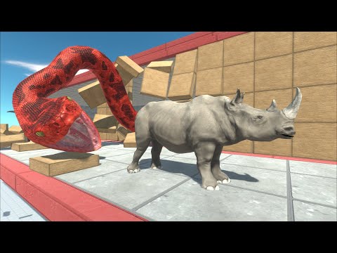 Titanobua Attacks Animals from Behind the Wall - Animal Revolt Battle Simulator