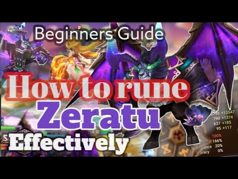 Summoners War | How to rune Zeratu effectively? Best beginners new rune guides.