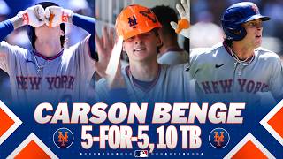 5-FOR-5! Mets rookie Carson Benge homers, triples and collects 10 TB ???? | MLB Highlights