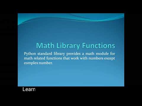 Math Library Function In Python Math Module In Pythoon