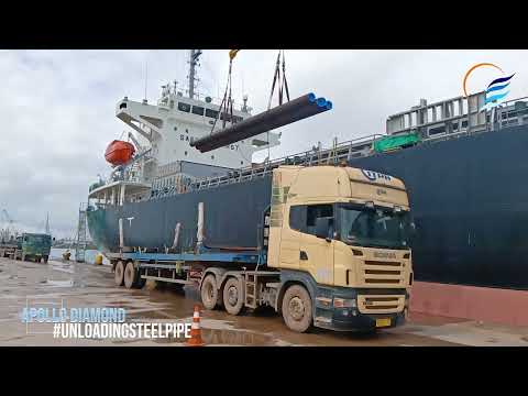 SPL -  Unloading Steel Pipe (at Apollo Diamond)