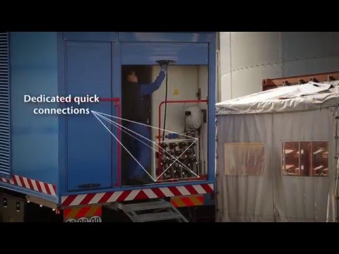 Qualification in slope and cant conditions of a SDMO generator.