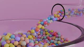 14,000 Colored Balls  in Long pipe and  in Big Bowl Animtion in Blender || Blender  Run Animation