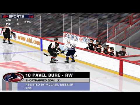 NHL 99 (PC) gameplay - dirty game, RIP referee