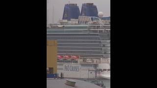 MV Britannia leaving Southampton #cruiseship #pandocruises #travel #southampton