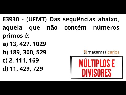Números Primos - Questão 2 de concursos e vestibulares - E3930