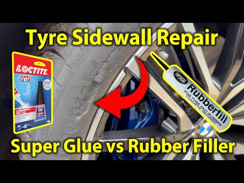 Sidewall Tyre Repair - Fix with Super Glue vs Rubber Filler