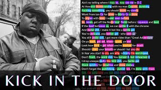 The Notorious B.I.G. - Kick in the door | Lyrics, Rhymes Highlighted