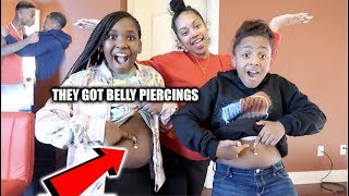 MIRAH &amp; KAM GOT BELLY PEIRCINGS PRANK ON FUNNYMIKE &amp; JAY!!