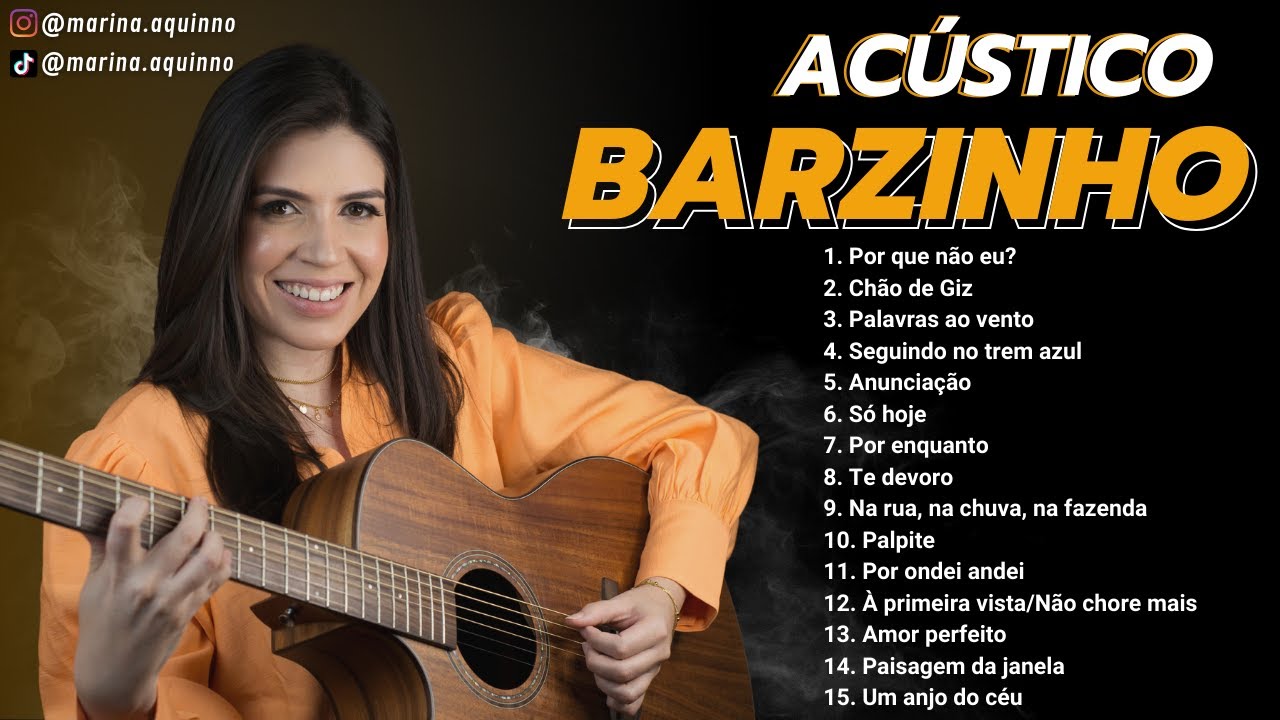 VOZ E VIOLÃO || Acústico para Barzinho || Marina Aquino - Playlist