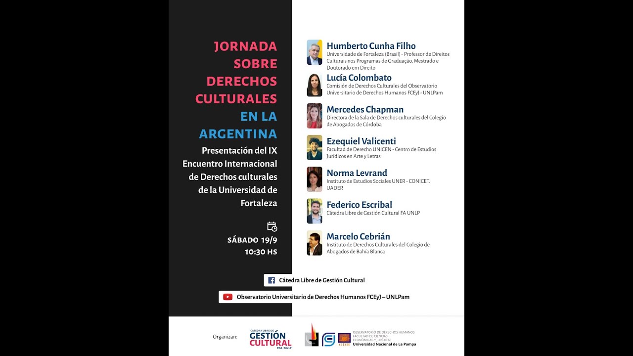 Jornada sobre Derechos Culturales en Argentina (19 de septiembre de 2020)