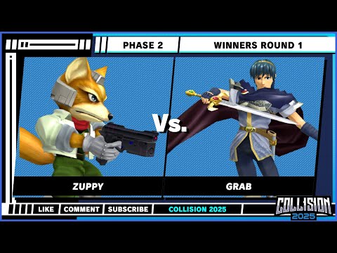 Collision 2025 - Winners Round 1 - Zuppy (Fox) VS Grab (Marth) - Melee Singles