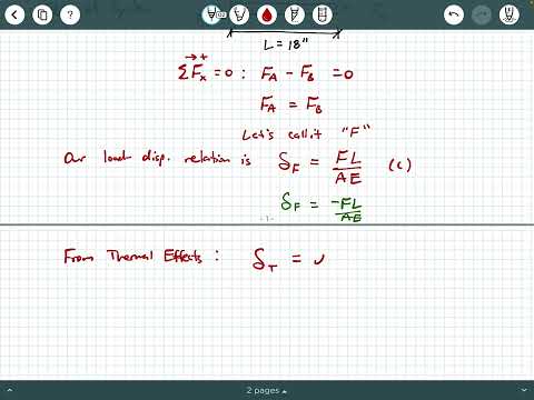 Mechanics of Materials - Video 56:  Statically Indeterminate Bar with Thermal Effects