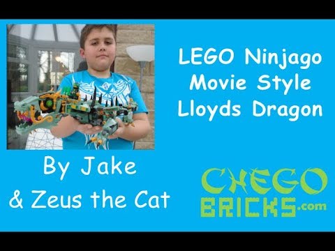 LEGO NINJAGO MOVIE STYLE The Green Ninja Dragon Mech by Jake from chegobricks - faults highligted